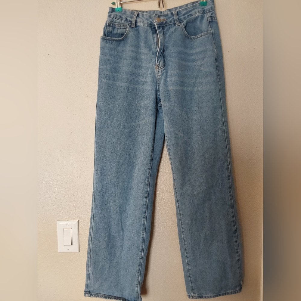 Shein Jeans, Women's Size 27W Light Blue Denim Shein Straight Leg Jeans